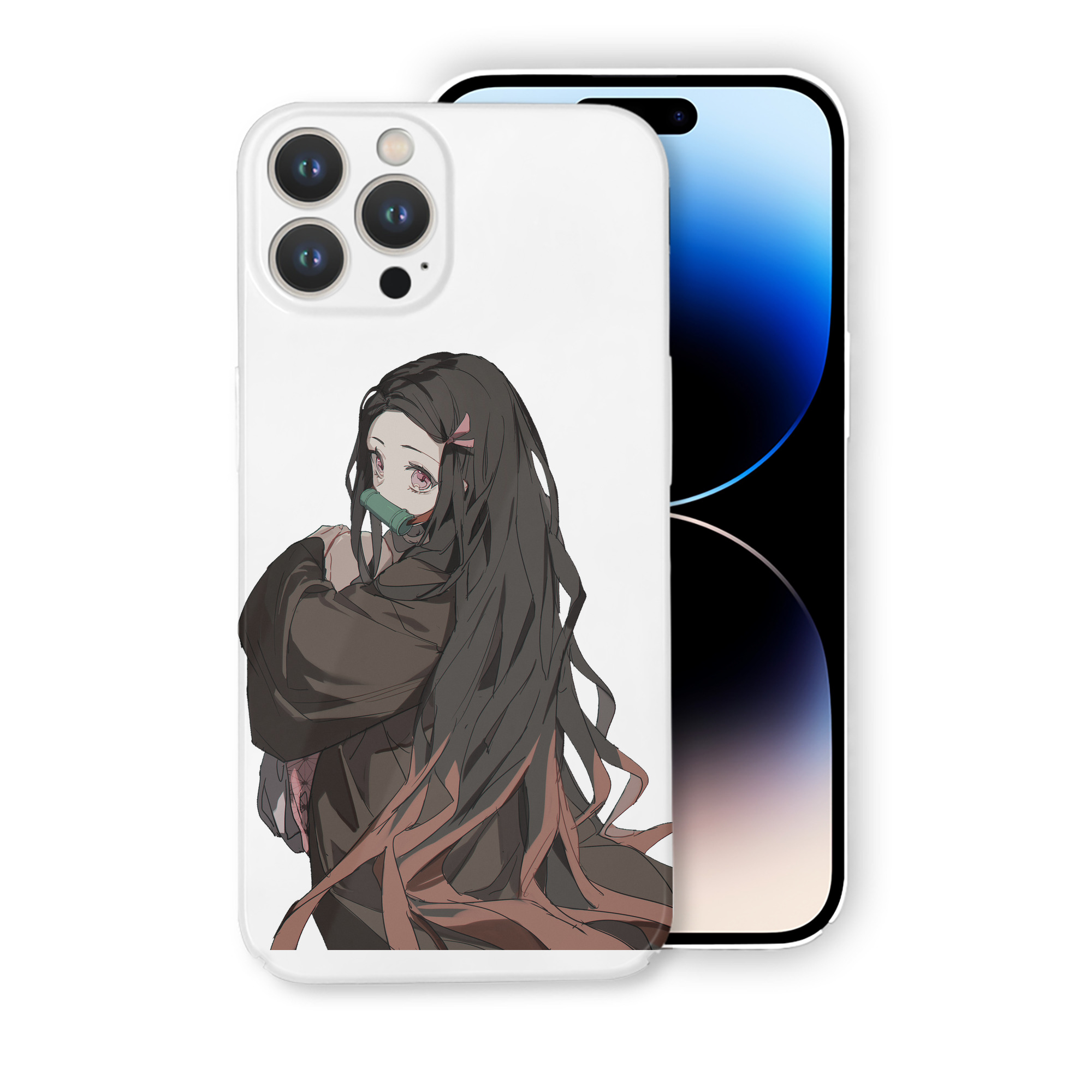 （画像用） 鬼滅の刃（きめつのやいば）竈門 禰󠄀豆子／かまど ねずこ Kamado Nezuko 【iPhone 14シリーズ対応】ハードケース